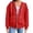 Red, variant on Women's Full Zip Hooded Sweatshirt with Drawstring, Soft Cotton Blend Casual Pullover with Front Pockets, Oversized Streetwear Jacket for Autumn Winter, Lounge Wear and Daily Activities Black L