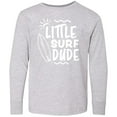 thumbnail image 3 of Inktastic Little Surf Dude with Surfboard Long Sleeve Youth T-Shirt, 3 of 5