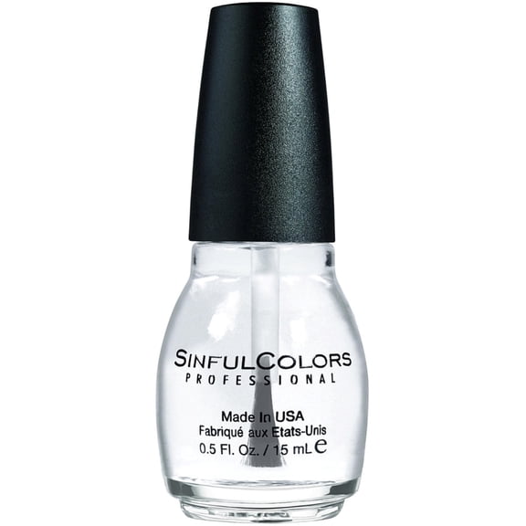 Sinful Colors Professional Nail Polish, Clear Coat 0.50 oz (Pack of 3)
