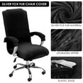 thumbnail image 4 of EUWBSSR Office Chair Cover with Armrest Covers Stretchable Computer Chair Cover Comfortable Desk Chair Slipcover Full Protection Office Seat Cover Office Chair Protector for Office Home, 4 of 10