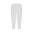 thumbnail image 5 of White Women's Leggings, Women'S Cropped Pants 2024 High Waisted Yoga Capri Pants Lightweight Comfortable Solid Color Soft Casual Pajama Pants,Women's Legging 3XL, 5 of 5