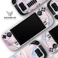 thumbnail image 4 of Design Skinz - Compatible with Steam Deck - Skin Decal Protective Scratch-Resistant Removable Vinyl Wrap Cover - Marbleized Pink and Blue Swirl V2123, 4 of 5