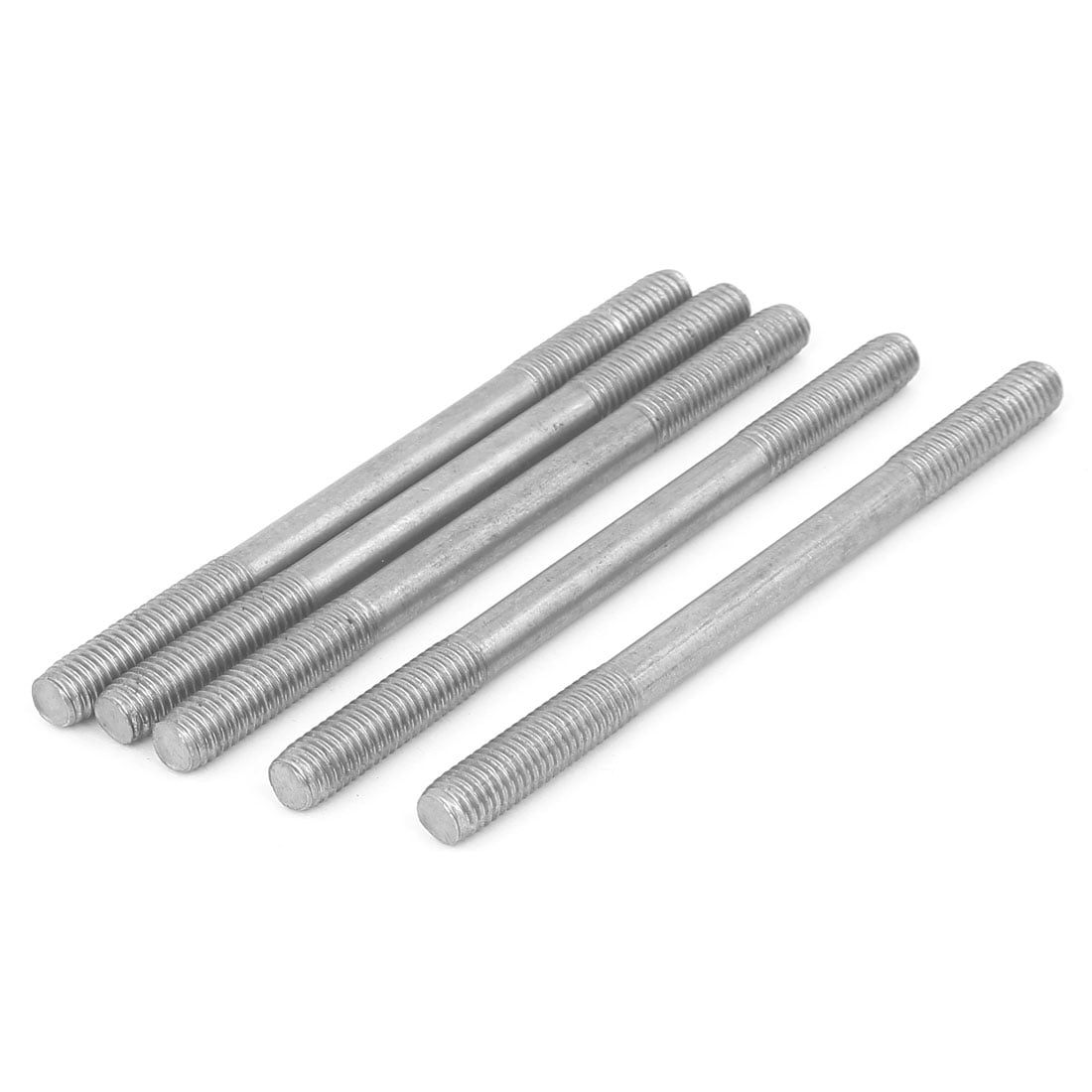 M8 x 110mm Tight Adjustable Push Double End Thread Stud Teeth Rod 5pcs