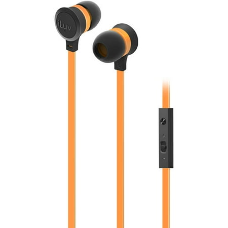 iLuv IEP336ORGN Neon Sound High Performance Earphones, Orange