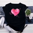 thumbnail image 2 of XFHLMJFF Womens Cute Summer Shirts Business Large Cotton Love Printed Trendy Tee Blouses, 2 of 3