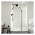 thumbnail image 4 of Ember Series 78 in. x 34 in. Framed Arch Fixed Shower Screen Door in Matte Black with 8mm Tempered Clear Glass, 4 of 10