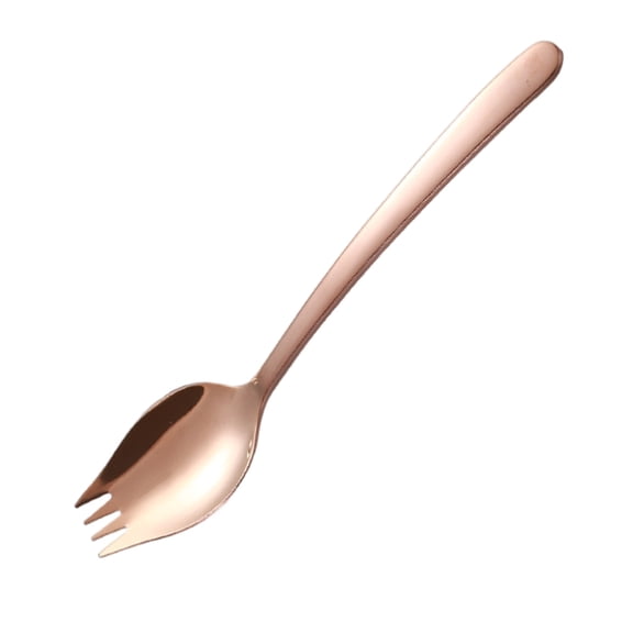 1 Pcs Stainless Steel Spork, 2 In 1 Reusable Metal Spork,6 Inch Multipurpose Salad Forks Dessert Forks for Ice Cream Salad Fruit 6"