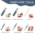 thumbnail image 4 of STONCEL 16pcs Stainless Steel Manicure Set, Professional Nail Clipper Kit, Women Men Nail Grooming Kit Care Blue, 4 of 7