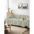 thumbnail image 3 of Green Waves Stripes Couch Cover for Dogs, Vintage Minimalist Lines Texture Washable Sofa Covers Slipcover for Pets Dogs Futon Cover, Couch Recliner Covers, Oversized Chair Slipcover 71"x91", 3 of 9