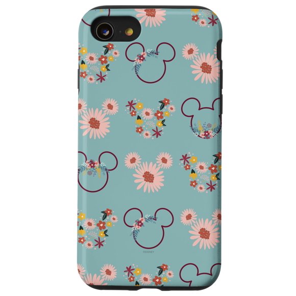 Funda de teléfono con estampado de flores y margaritas de Mickey Mouse de Disney para iPhone SE (2020) /7/8