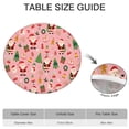 thumbnail image 6 of Pink Christmas Santa Pattern Round Fitted Tablecloth with Elastic Edge,Dining Table Cover Waterproof,Outdoor Round Tablecloth for Camping,Dining,Indoor and Outdoor, 6 of 7