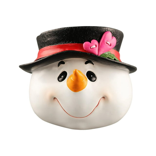 Figuras navideñas decorativas, colección decorativa, esculturas, decoración navideña de escritorio. Muñeco de nieve