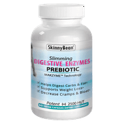Skinny Bean Digestive Enzymes Supplement Prebiotics For Women Natural Weight Loss, 60 Capsules