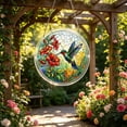thumbnail image 4 of Acrylic Puzzles Suncatcher Window Hanging, 83 Pieces 7.4 Inch Sun Catcher Acrylic Puzzles Garden Decoration for Women Men Mom Birthday Gift Home Decor (Emerald Flame Hummingbird), 4 of 8