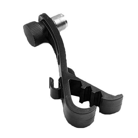 1pc Drum Mount Microphone Clamp Holder Percussion Accessory - Black