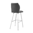 thumbnail image 5 of HomeRoots 42" Gray Faux Leather And Iron Bar Height Chair, 5 of 5