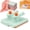 Green * 2pcs, variant on No-Touch Snap Grip Mini Mop, Handheld Flat Mop with Built-in Scraper, Strong Clamp for Paper Towels & Wipes, ABS Compact Cleaning Tool for Kitchen Bathroom Glass Home Surface