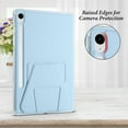 thumbnail image 2 of Allytechgroup Slim Case for Samsung Galaxy Tab S10 10.9"/ Tab S9 10.9"/ Tab S9 FE 5G 11", Premium PU Leather Acrylic Back Cover Shockproof Anti-Scratch Multi Angle Stand Case Cover,Blue, 2 of 6