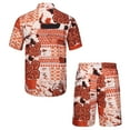 thumbnail image 2 of Men's Flower Shirts and Shorts Sets Casual Button Down Short Sleeve Shirt Hawaiian Suits, 2 of 4