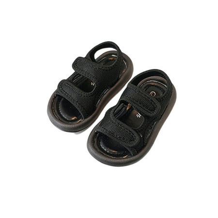 

Daeful Girls Boys Sport Sandal Non-slip Summer Flats Soft Sole Sandals Comfort Beach Casual Shoe Kids Cute Shoes Black 5.5C