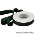 thumbnail image 2 of 5 Yards Green Velvet Ribbon – Christmas Holiday DIY Bow Gift Wrapping Decor, Satin Flocking Ribbon for Party Table Decor Wreath Making, Soft Thick Fabric Ribbon for Craft Projects, 177.76*0.63in, C, 2 of 6