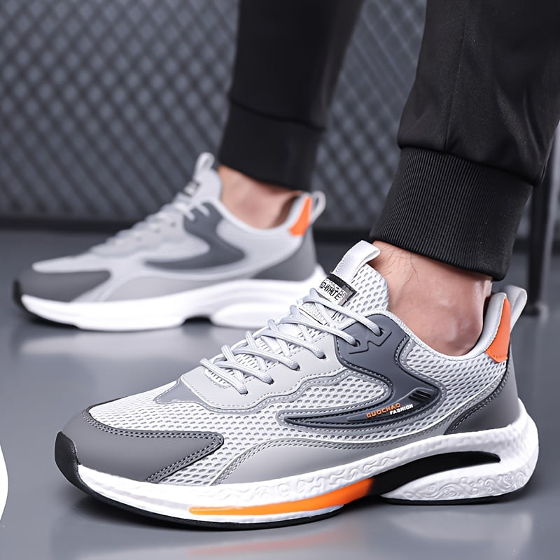 Men'S Mesh Sports Shoes, Everyday Outdoor Hiking Shoes, Walking And Running Shoes, Casual Footwear for Men, Available in Gray/Black