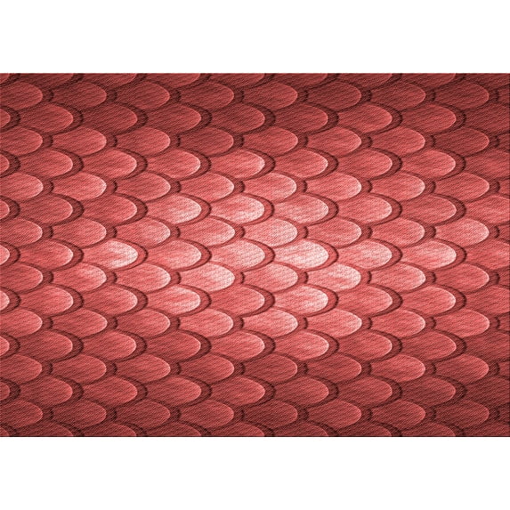 Ahgly Company Indoor Rectangle Patterned Valentine Red Area Rugs, 6' x 9'