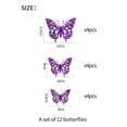 thumbnail image 3 of 3D Color Stereo Butterfly Personality Creative Living Room Bedroom Wall Stickers, 3 of 7