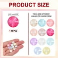 thumbnail image 2 of 30Pcs Pointed Back Rhinestones,  10mm Round Faceted Crystal Rivoli Rhinestone, Rose Pink, 2 of 6