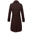 thumbnail image 4 of KeShDi Trench Coat for Men Double Breasted Lapel Long Sleeve Jacket Coffee L, 4 of 7