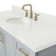 thumbnail image 4 of Ariel Taylor 60 In. Oval Sink Bathroom Vanity With Carrara White Quartz Countertop 1.5 Edge In Grey, 4 of 11