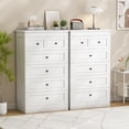 thumbnail image 4 of Akaber 6 Drawer Dresser for Bedroom, White Modern 43.3'' Tall Wood Dresser with Anti-Tip Kit, Storage Organizer, 4 of 6