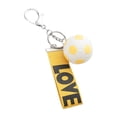 thumbnail image 4 of Llavero de fútbol de metal, colgante decorativo para regalo de cumpleaños. amarillo, 4 of 9