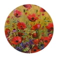 thumbnail image 4 of Orinice Red Flowers Round Table Cover Stain Resistant Washable Indoor Outdoor Tablecloth Kitchen Dining Wedding Parties Picnic Camping 100% Polyester Fiber 31-35, 4 of 8