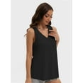 thumbnail image 3 of Womens Tank Tops V Neck Summer Trendy Casual Loose Fit Flowy Sleeveless Shirts, 3 of 6