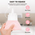 thumbnail image 4 of Mrsdry 12 oz Condiment Squeeze Bottles For Sauces, Leak Proof Condiment Container with Extra Interchangeable lid for Oil, Honey & Dressings, 4 Pack, 4 of 10