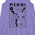thumbnail image 2 of Pokémon - Pika Pikachu Grid - Youth Girls A-line Dress, 2 of 4