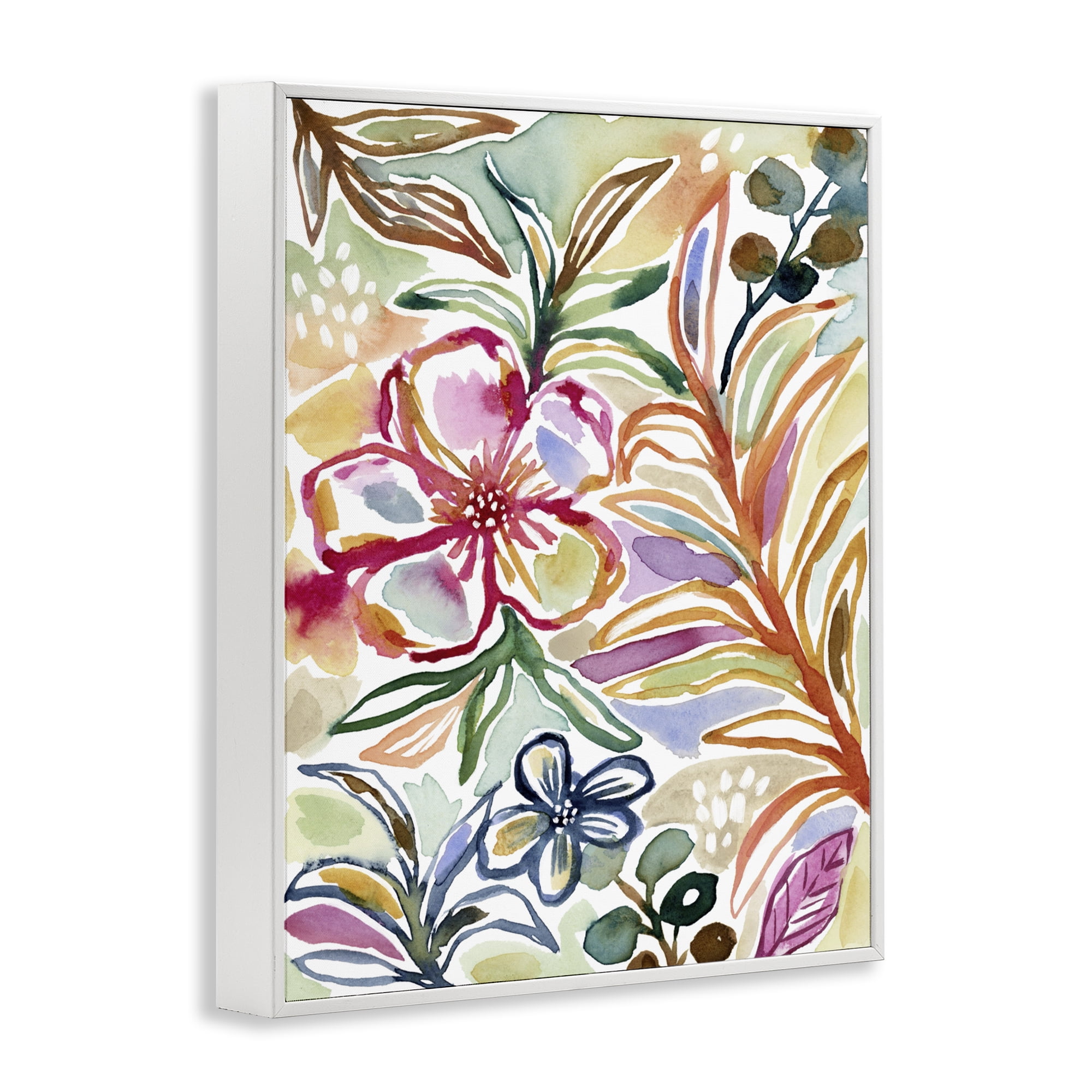Stupell Industries Colorful Garden Impressions White Framed Giclee Art, design by Lisa Nohren