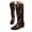 D, variant on UngA Womens Boots Mid Calf Lace up Slouchy Flat Boots Pull On Fall Weather Winter Boots for Woman B,Size 6.5