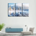thumbnail image 3 of TISHIRON 3PCS Framed Canvas Wall Art Set,42"x28" Winter Lake and Mountain Landscape Canvas Art Decor, 3 of 7