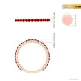 thumbnail image 4 of ANGARA Natural Prong Set Round Ruby Eternity Wedding Ring in 14K Rose Gold for Women (Size-1.6mm) | July Birthstone Jewelry for Her | Natural Ruby Rings, 4 of 9