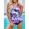 thumbnail image 3 of Womens Printed Strappy Racerback Tankini Swim Top No Bottom S - XXXL, 3 of 6