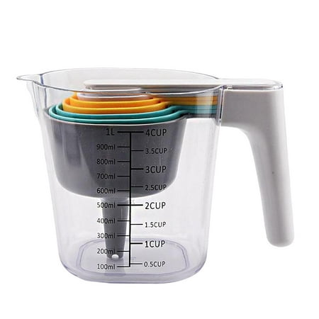 

Measuring Cups and Spoons Combo 1L Measuring Cup 6 Scraper for Kitchen Baking Cooking