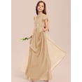 thumbnail image 3 of Drtj A-line Scoop Floor-Length Chiffon Flower Girl Dress Junior Bridesmaid Dress 2-14T, 3 of 6