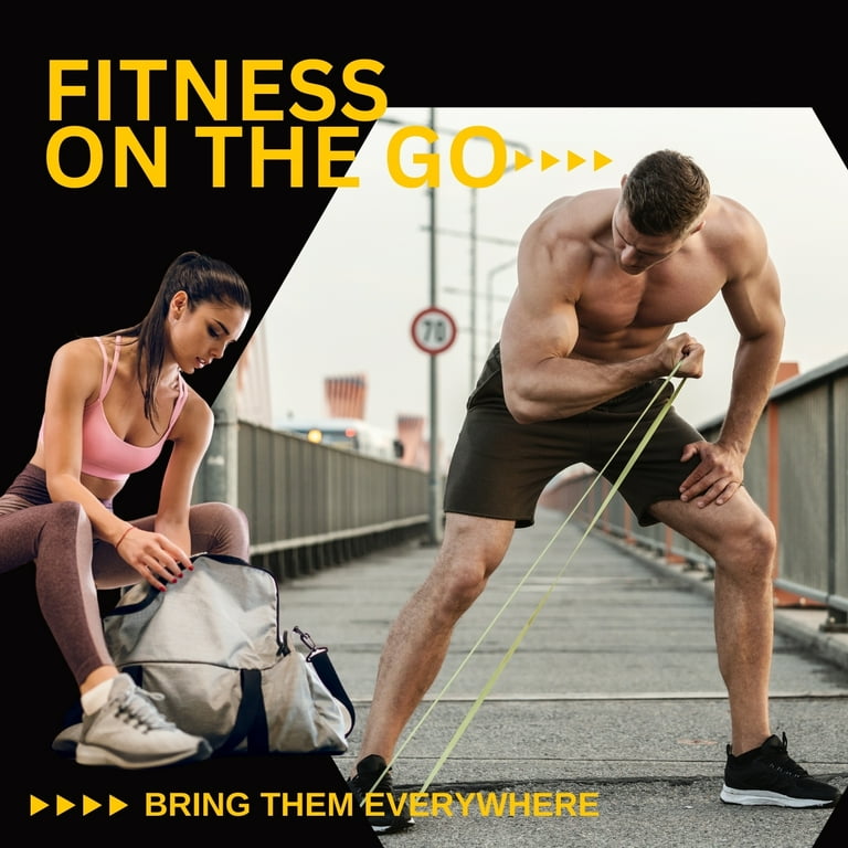 PrimaFit 5 Pack Resistance Bands for Body Training Workout Legs Chest Lifting Men Women Walmart