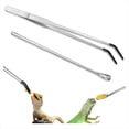 thumbnail image 1 of 2 Uds. Accesorios para Tanque, Pinzas de Alimentación para Reptiles de Acero Inoxidable, Pinzas para Acuario Dragon, Herramienta Alimentadora de Terrario para Tanque, 1 of 5
