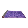 thumbnail image 2 of Ahgly Company Indoor Round Oriental Purple Industrial Area Rugs, 7' Round, 2 of 4