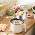 thumbnail image 3 of FAMKIT  Electric Hot Pot, 1.8L Non-Stick Electric Cooker Steamer, Multifunction Rapid Mini Cooker Dual Power Control Adjustable Temperature, for Rice, Egg, Noodle, Oatmeal, Soup, Boil, 3 of 8