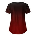 thumbnail image 3 of Haut de Gommage pour Femmes Mode Manches Courtes Col en V Uniformes de Travail avec Poche Imprimée, 3 of 4