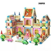 DIY Master of Architecture Wooden Castle Blocks Wooden Building Blocks Birthday Gift for Kids